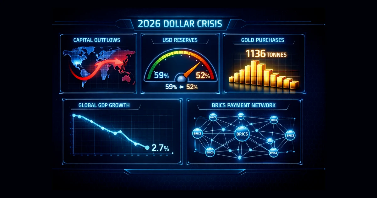 Tableau des signaux faibles économiques annonçant la fragmentation économique mondiale et la crise du dollar 2026