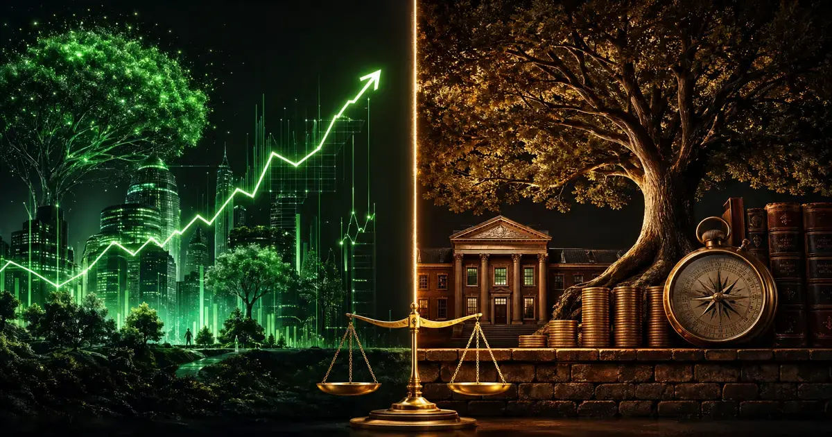 Growth value investissement 2026 - comparaison visuelle entre actions croissance dynamiques et actions valeur stables
