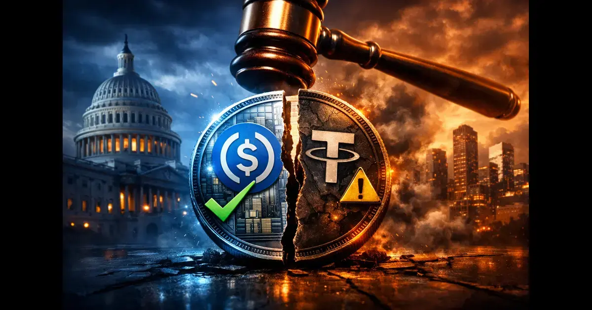 Régulation stablecoins 2026 - 5 changements essentiels qui transforment le marché crypto - Circle USDC vs Tether USDT, tokenisation, mineurs Bitcoin IA